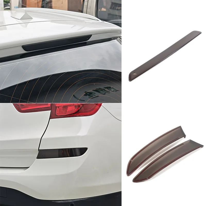 

For BMW X3 F25 2011-2017 ABS Black Car Rear Fog Light High Brake Light Signal Light Protective Cover Decorative Accessories