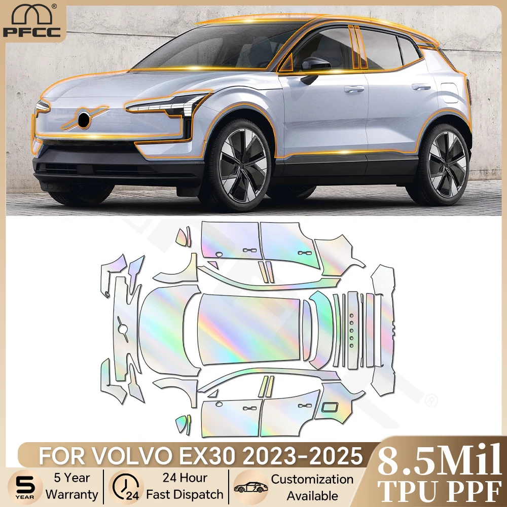 

For Volvo EX30 2023-2025 Pre-cut PPF Bra 8.5Mil TPU Paint Protection Film Car Body Bumper Clear Kit Anti-scratch Resistant Cover