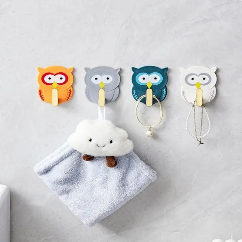 1PC New Cartoon Hook Multi-Function Punch-free Hook Wall Storage Adhesive Key Bag Hanger Bathroom Kitchen Gadgets