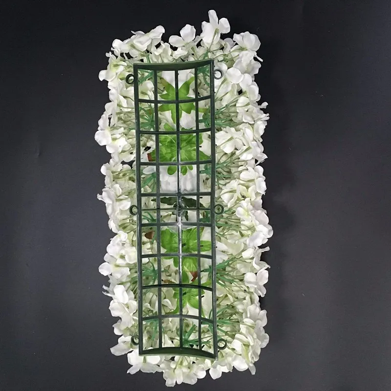 50 Uds. Soporte de flores artificiales marco de plástico para guirnalda de flores arcos de pared DIY decoración de boda telón de fondo fila de subrack doblada