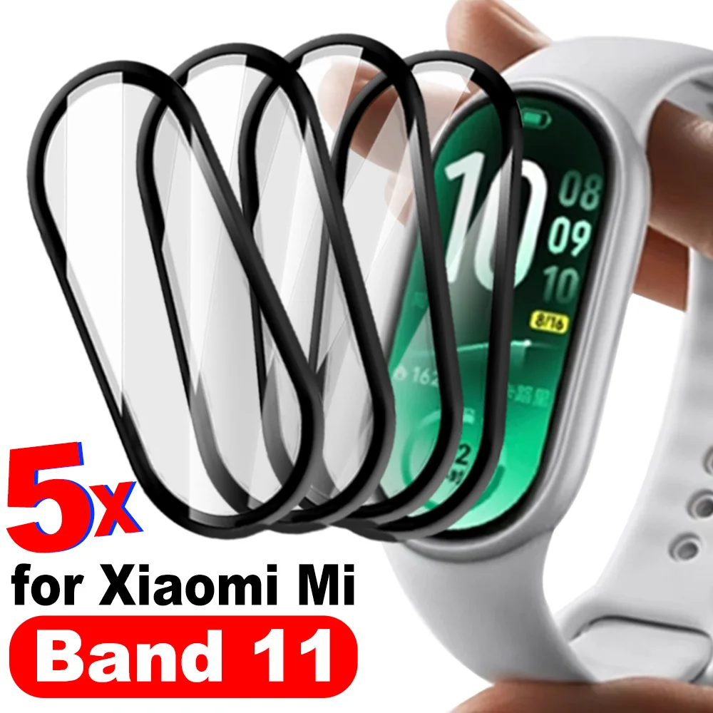 5-1Pcs Watch Screen Protector Ceramic Composite Film for Xiaomi Mi Band 11 HD Clear Soft Film Not Glass for Xiaomi Mi Band 11