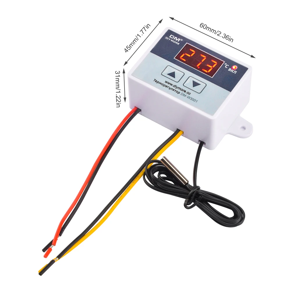 W3001 Digital Temperature Controller 220V Microcomputer Thermostat Thermoregulator 12V Heat Cool Temp Thermostat Control Switch