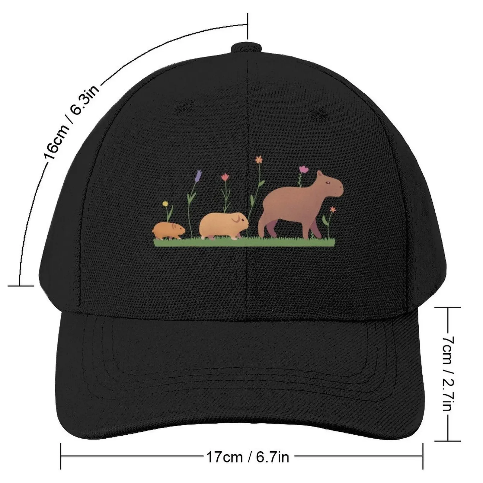 Hamster, guinea pig, and capybara Baseball Cap Sun Hat For Children Brand Man cap Mens Tennis Women's