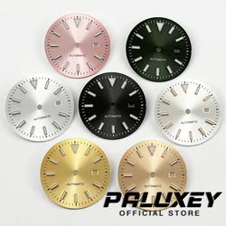 24.5mm Watch Dial Sunburst Green Luminous Calendar with Date Watch Faces for NH05 NH06 Movement Replace Accessories