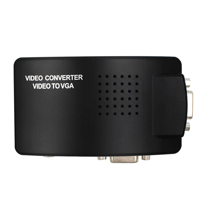 S-video composite RCA AV to VGA converter with DC power supply for TV to PC converter(VGA cable is not included)