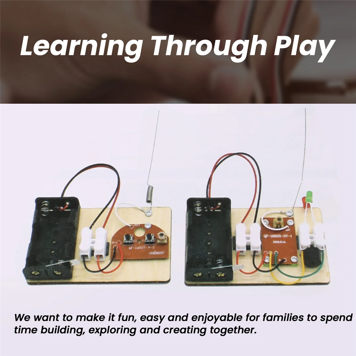 STEM Kits, Learn Morse Code, Build a Telegraph Machine, Electric Circuit Experiment, Electricity Kit(No Battery)