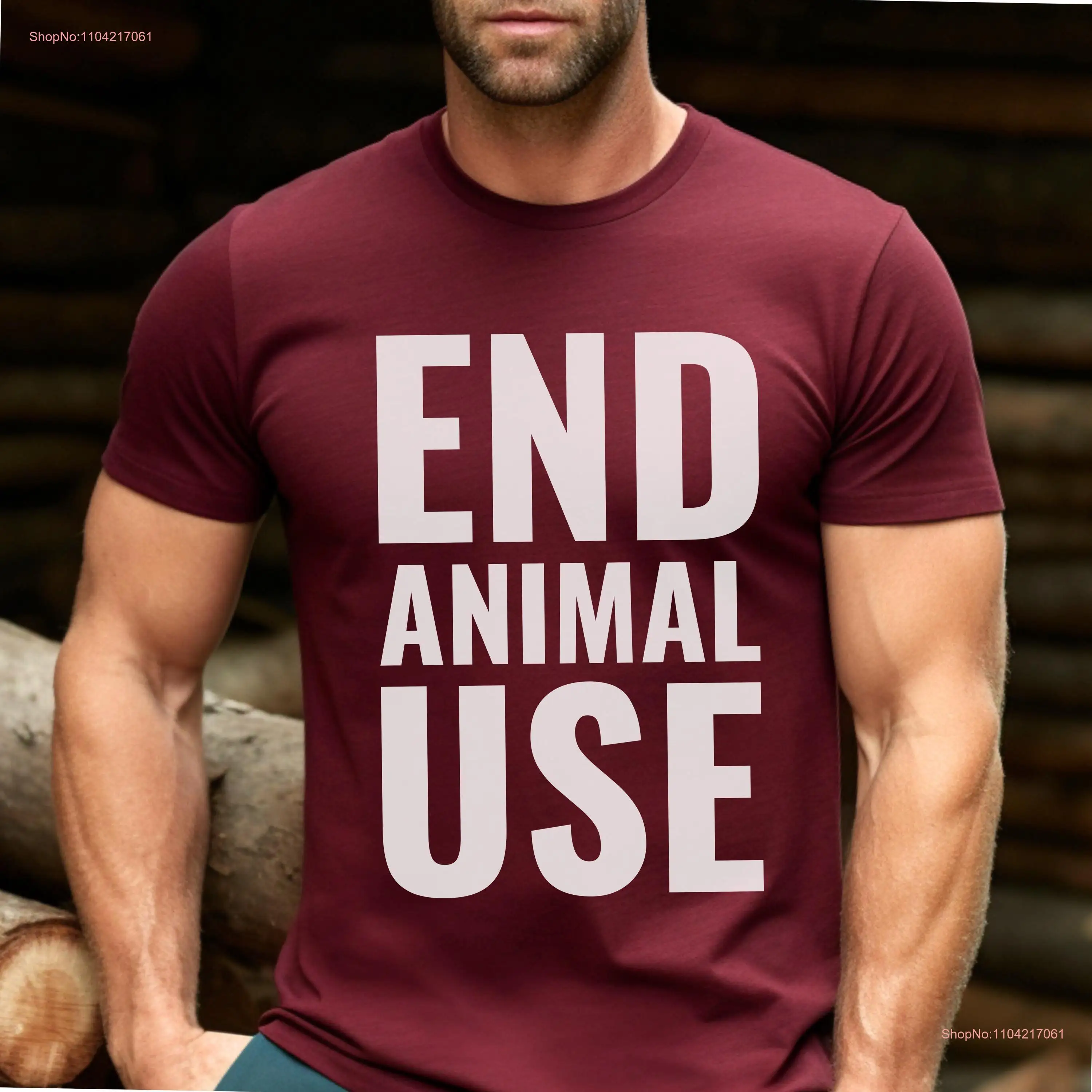 Vegan T Shirt Activist End Animal Use abuse liberation activism Rights tee gift for FTA long or short sleeves