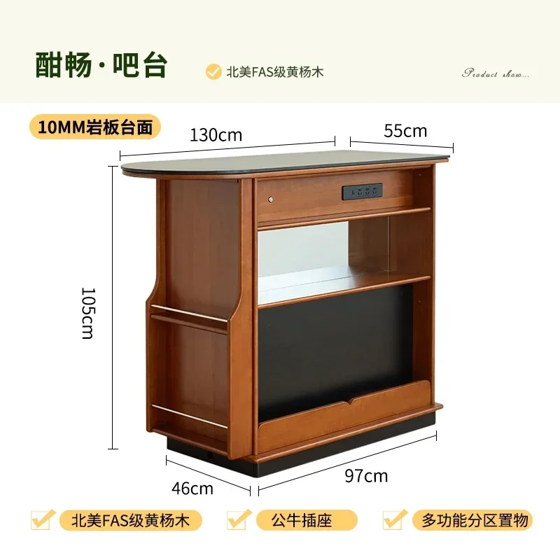 

Каменная плита из цельного дерева, кофе, бытовой остров, перегородка для гостиной, столовая, боковой шкаф в стиле ретро