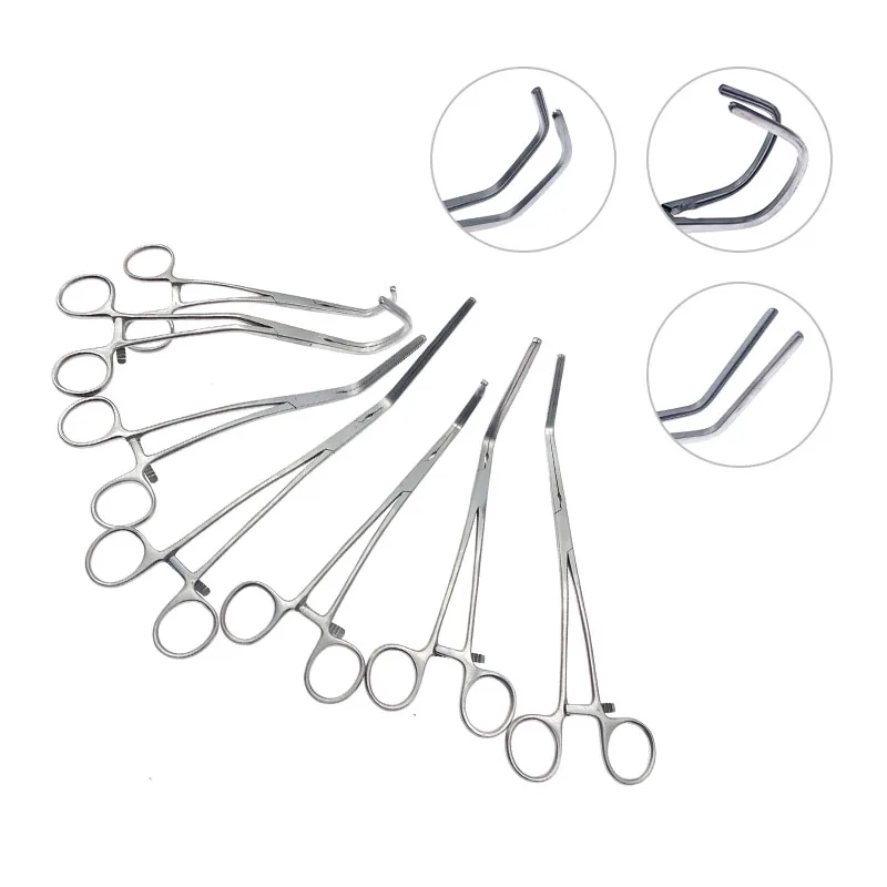 Atraumatic Jaw Tips Vascular Clamps Aortic Exclusion Clamp stainless steel Cardiovascular surgical instruments