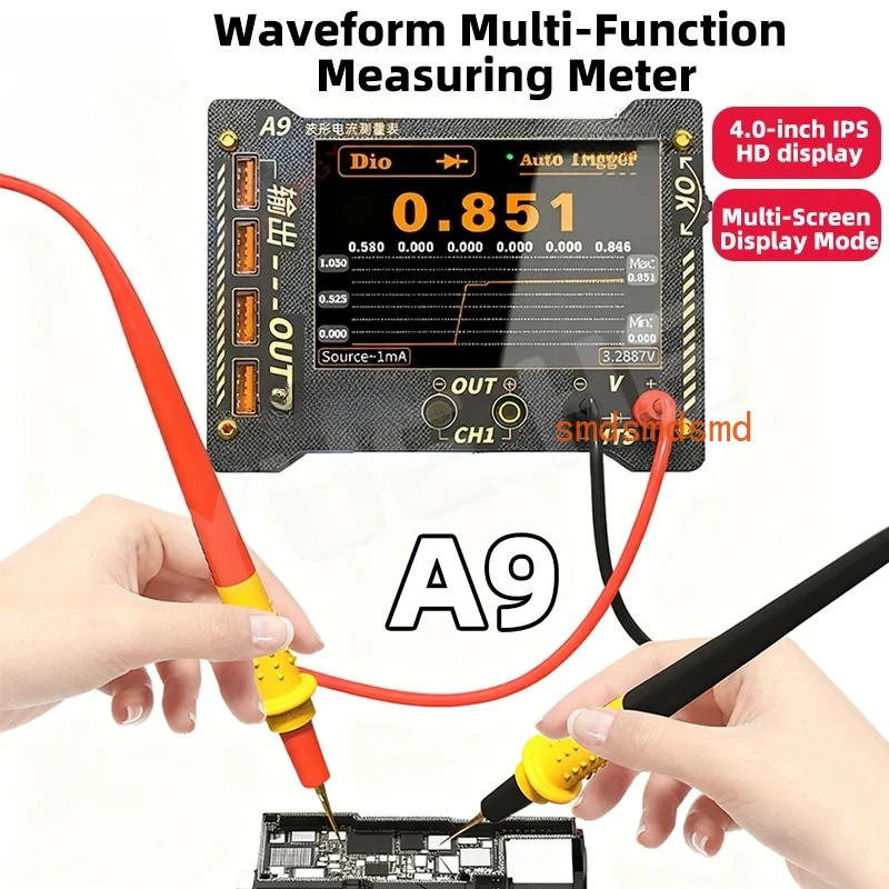 

JTX A9 Waveform Multi-function Measurement Meter A9 High-Precision Voltage Current Sampling Screen Recording on Host Computer
