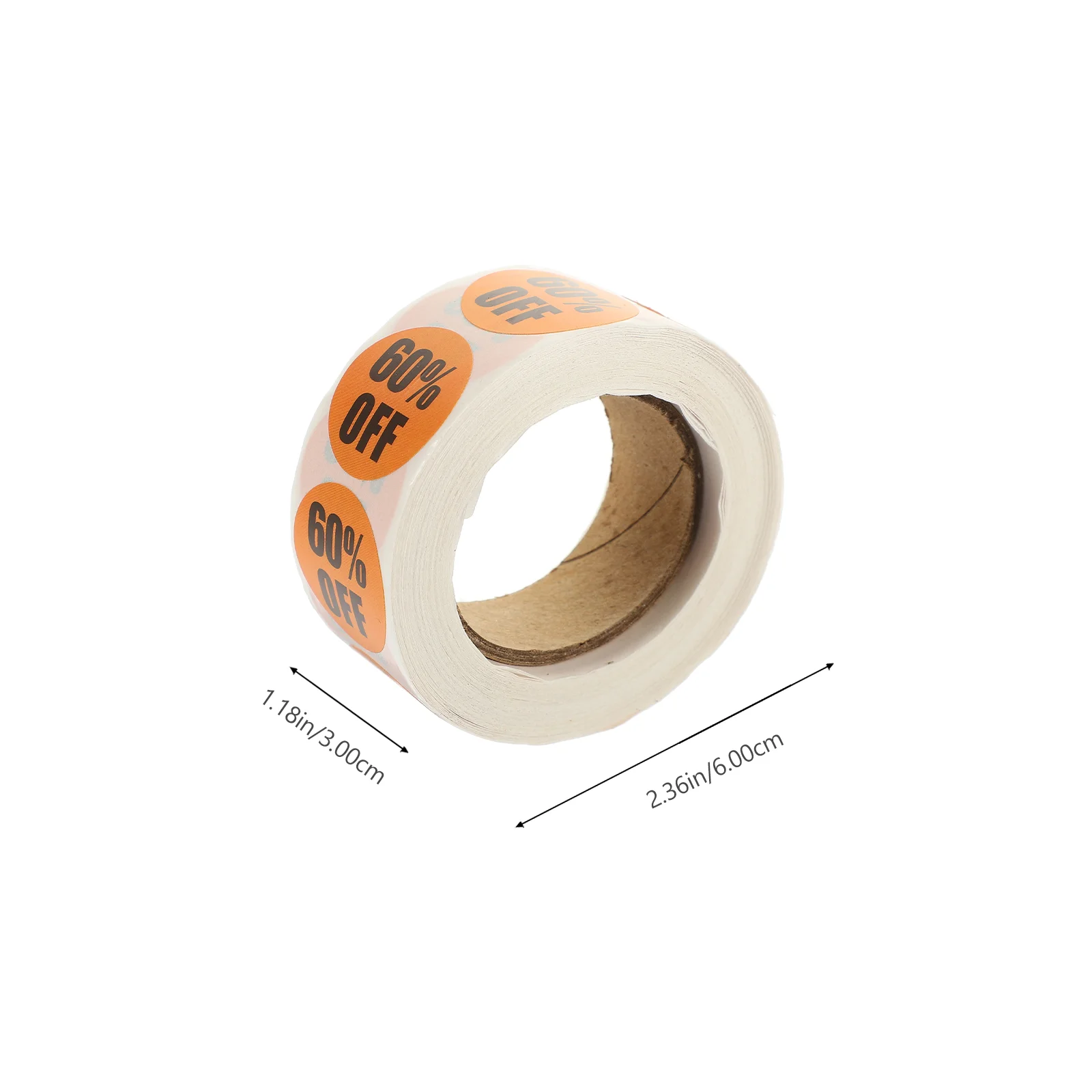 6 Rolls Labels for Food Containers Discount Stickers Round Supermarket Price Signs Paper Circle