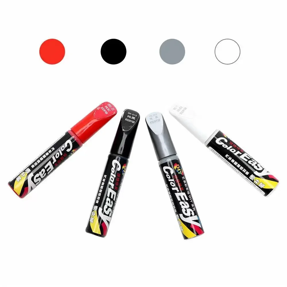 Car Paint Scratches Repair Pen Brush Waterproof Paint Marker Pen Car Tyre Tread Care Automotive Maintain Black White Red Silver