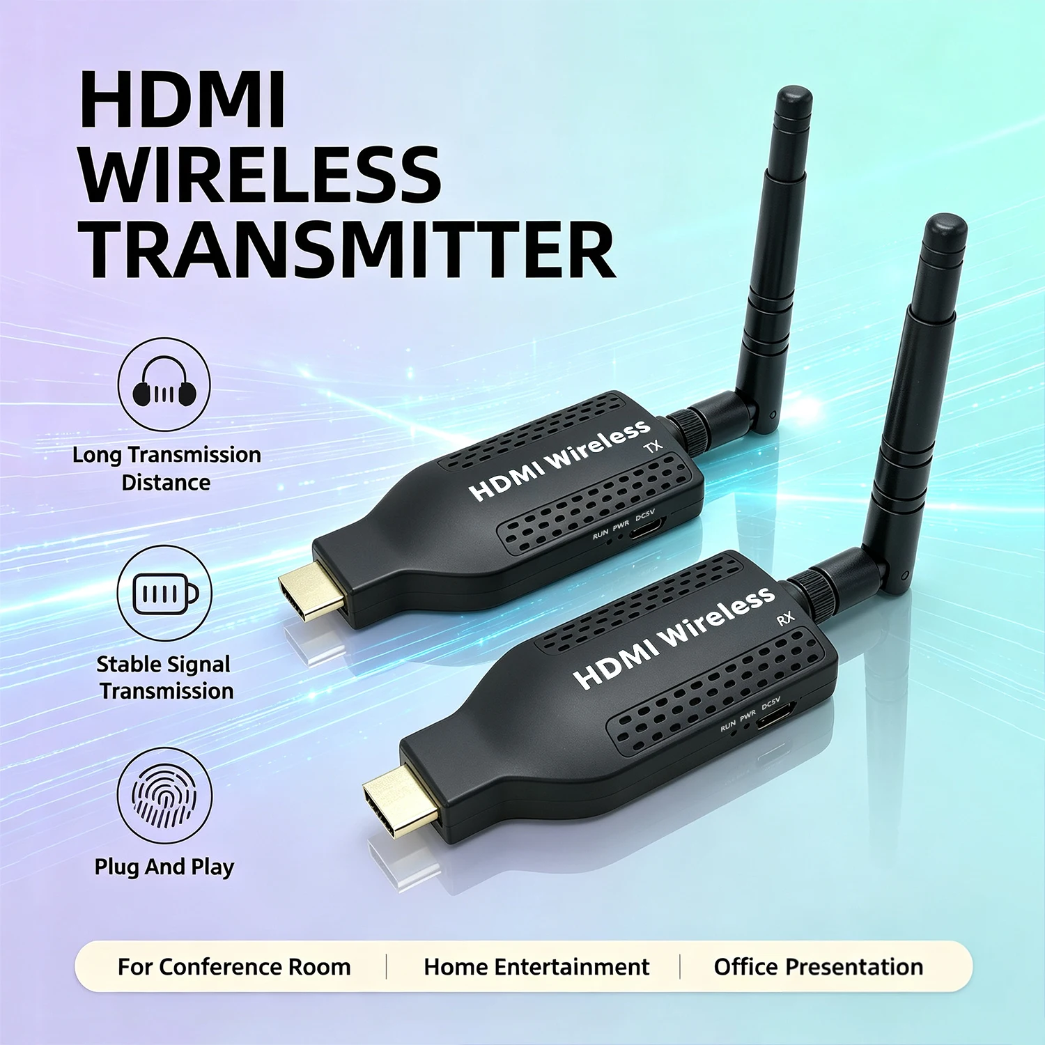 Wireless HDMI Transmitter Receiver 150M Long Range 1080P 60fps Plug & Play No‑Driver For PC TV Projector Video etc Extender Kit