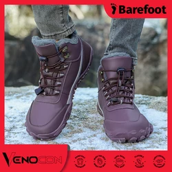 VENOCON PINGKEE Barefoot Shoes Men Women Wide ToeBox Winter Athletic Thermal Minimalist Sneakers Snow Boots Shoes Feet Footwear