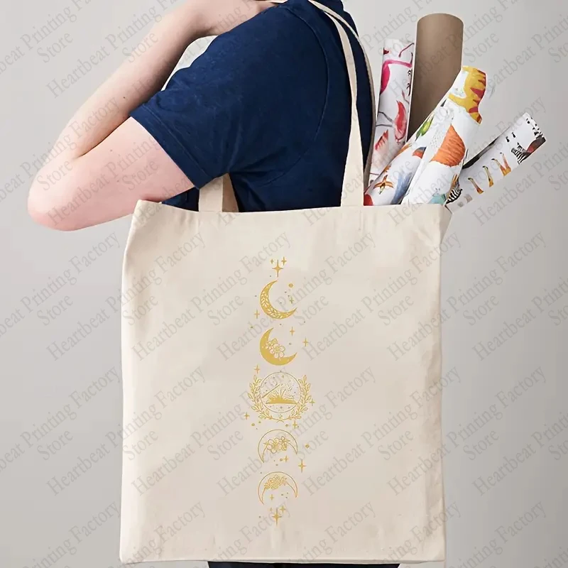 Ollivanders Wand Shop Wizard Book Shop Pattern Tote Bag borse a tracolla in tela per le donne quotidiane da viaggio borsa per la spesa pieghevole