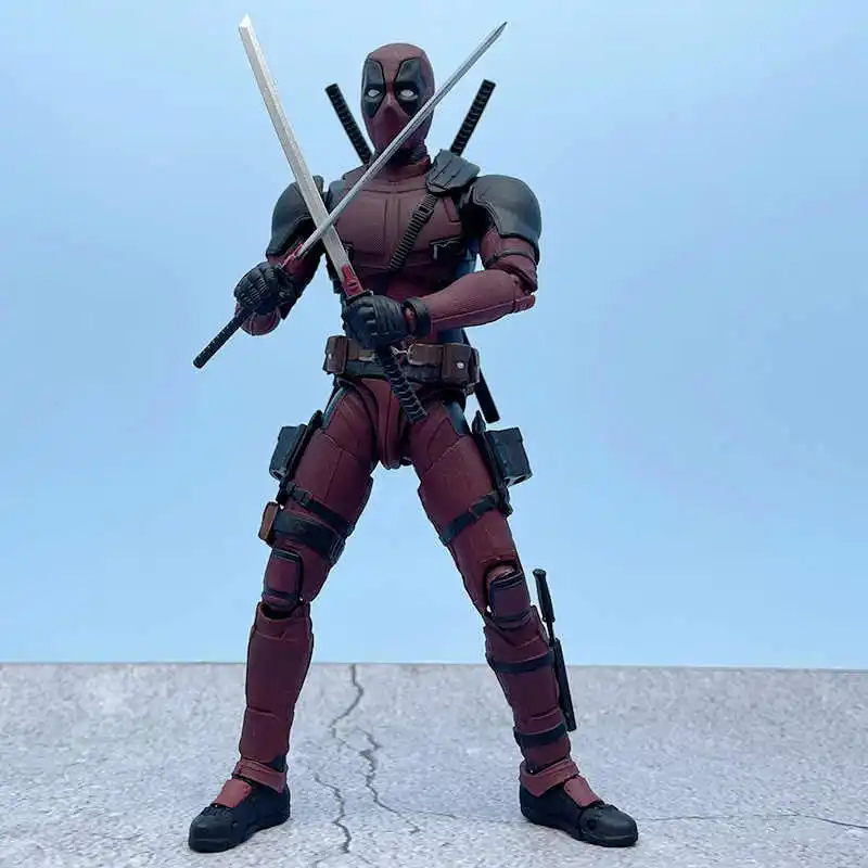

Bandai Original Shf Deadpool Model Kit Anime Action Figure Marvel Model Toy Kids Gift Collectible Model Anime Series in Stock