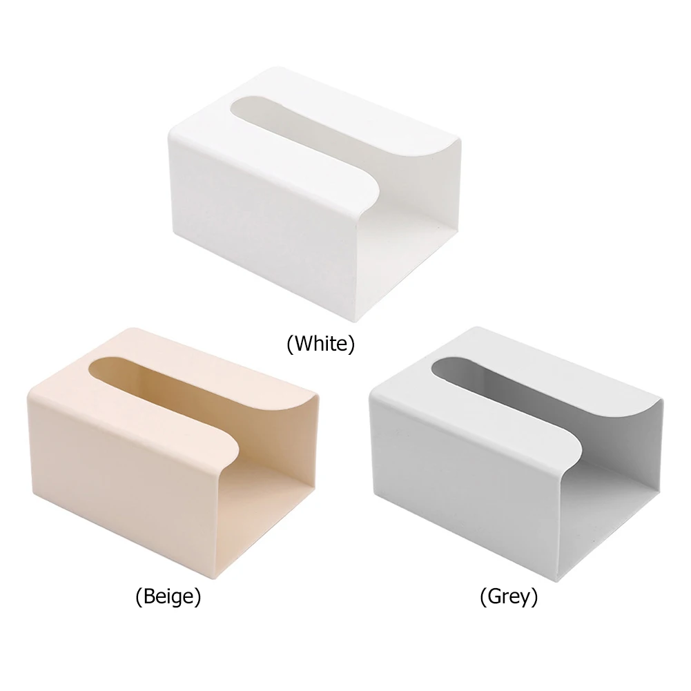 صندوق مناديل مثبت على الحائط، حامل مناديل ورقية ذاتية اللصق، صندوق ورقي قابل للإزالة، موفر للمساحة، مقاوم للماء