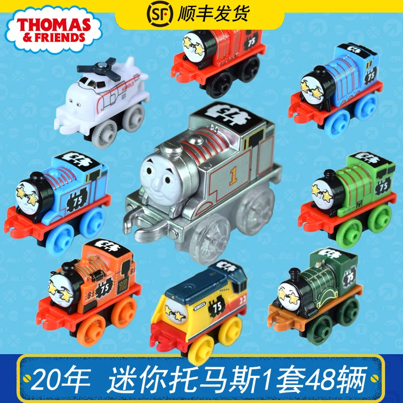 Thomas y sus amigos 48 vehículos juego de vías eléctricas de plástico Cloud Thomas Percy Trains motor coche juguetes para niños