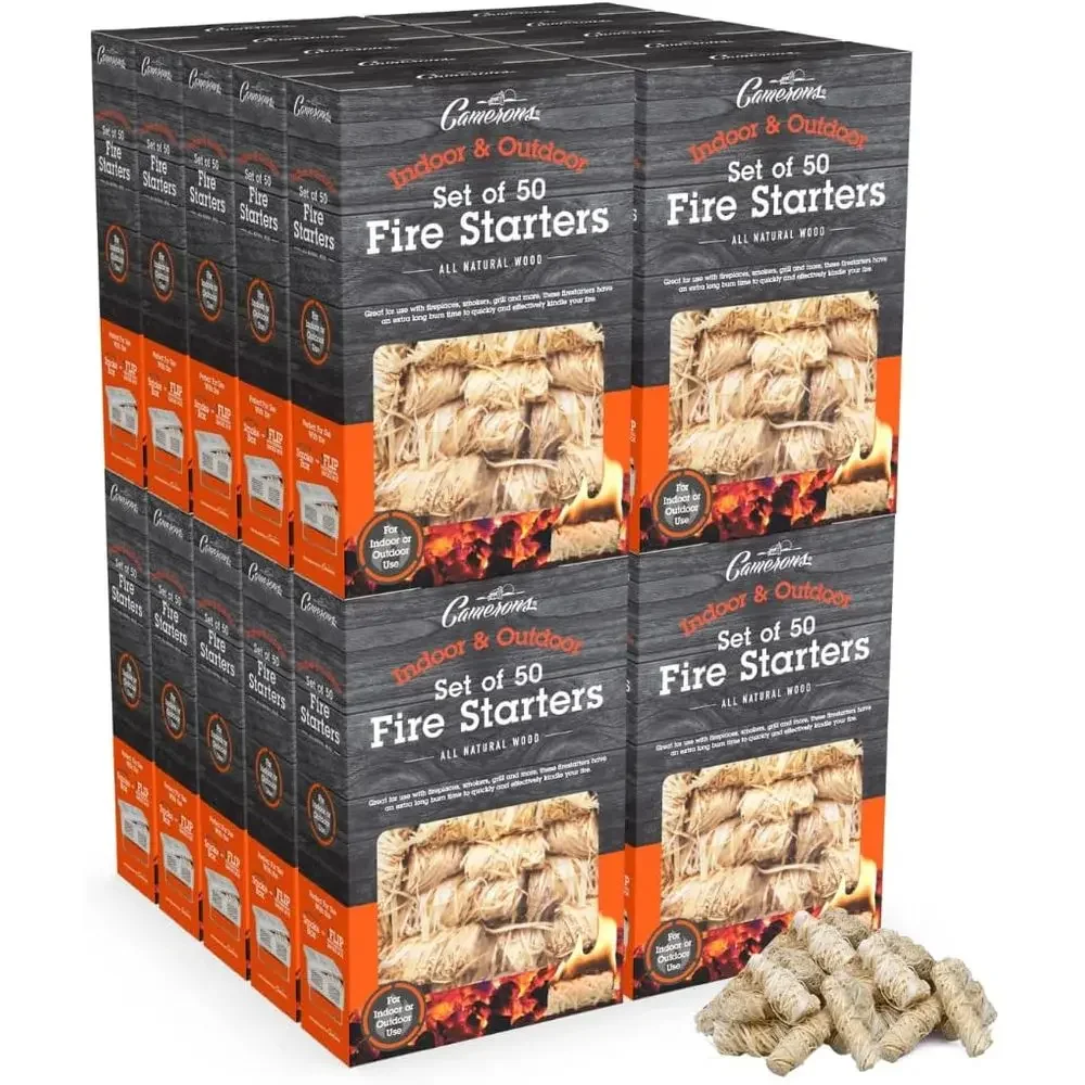 

All Natural ire Starters (1000 Pack) Unique Design Lights Quick & Easily with No lare Up - Indoor Outdoor Use or Barbecue Charco