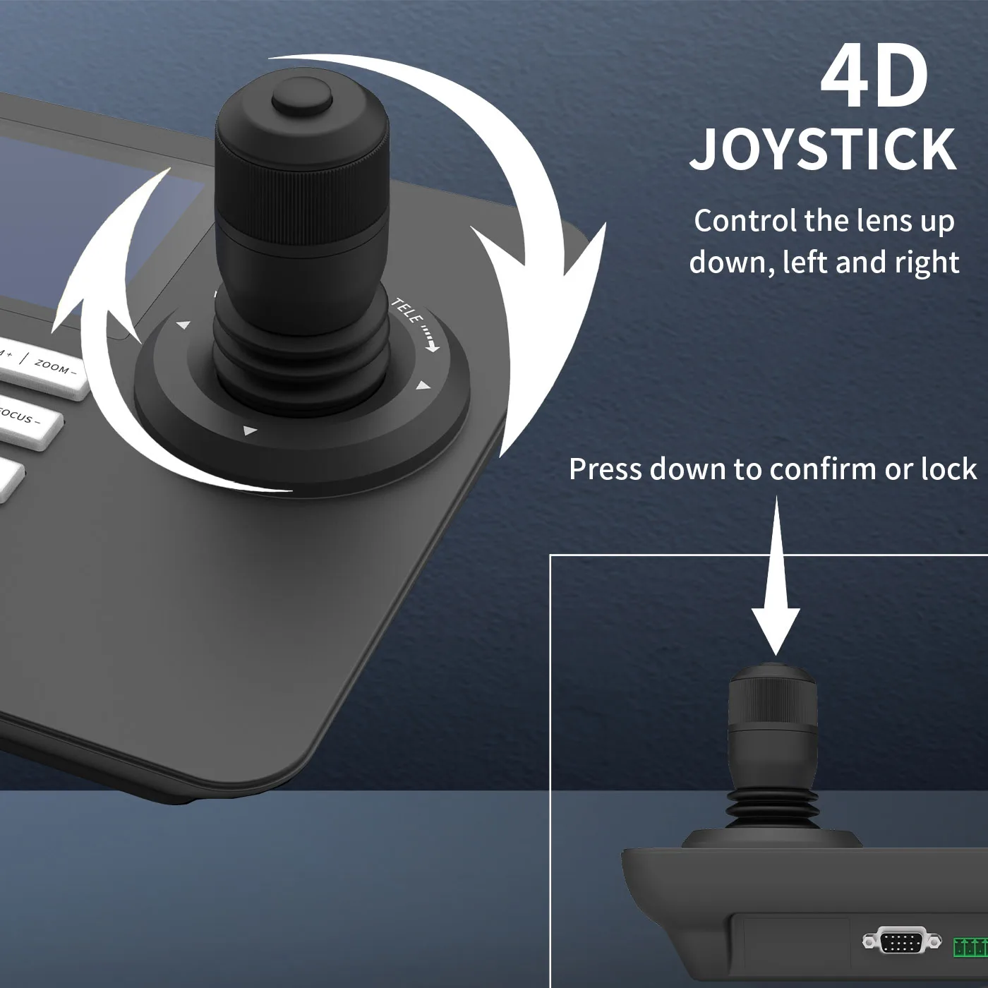 PTZ-Controller PoE-Controller IP PTZ-Kamera-Controller-Tastatur mit 4D-Joystick für Live-Streaming der Kirchenkonferenz