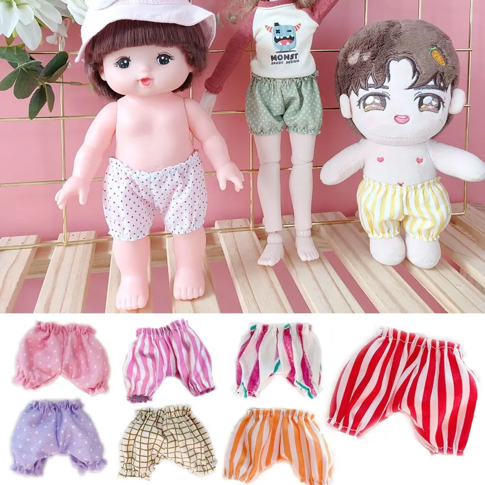 20cm Pumpkin Pants Multiple Styles Handmade Wave Point Doll Shorts Stripe Lantern Mini Pants Ob11