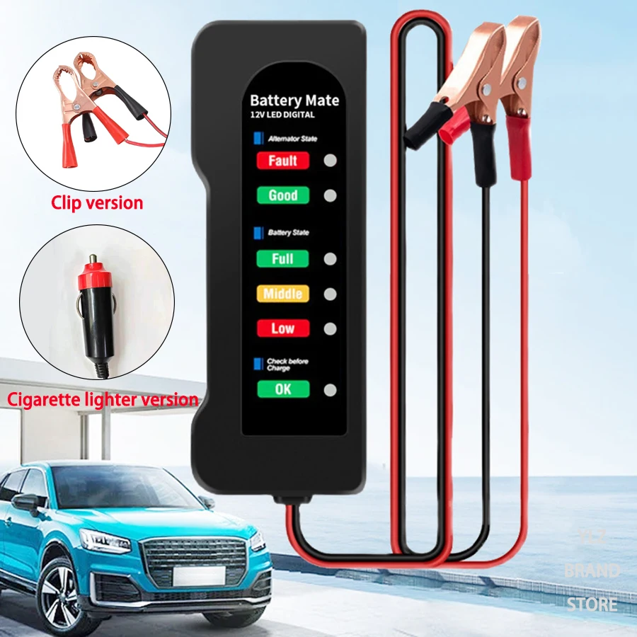 

Тестер автомобильного аккумулятора 12 В, автомобильный тестер генератора, проверка аккумулятора, анализатор для проверки системы зарядки аккумулятора генератора