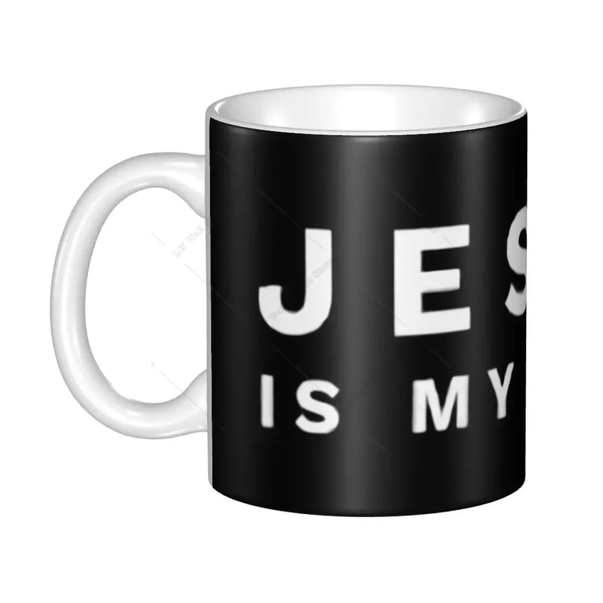 Customized Jesus Is My King Mugs DIY My King Faith Christian God Ceramic Tea Milk Coffee Cup Outdoor Work Camping Beer Mug