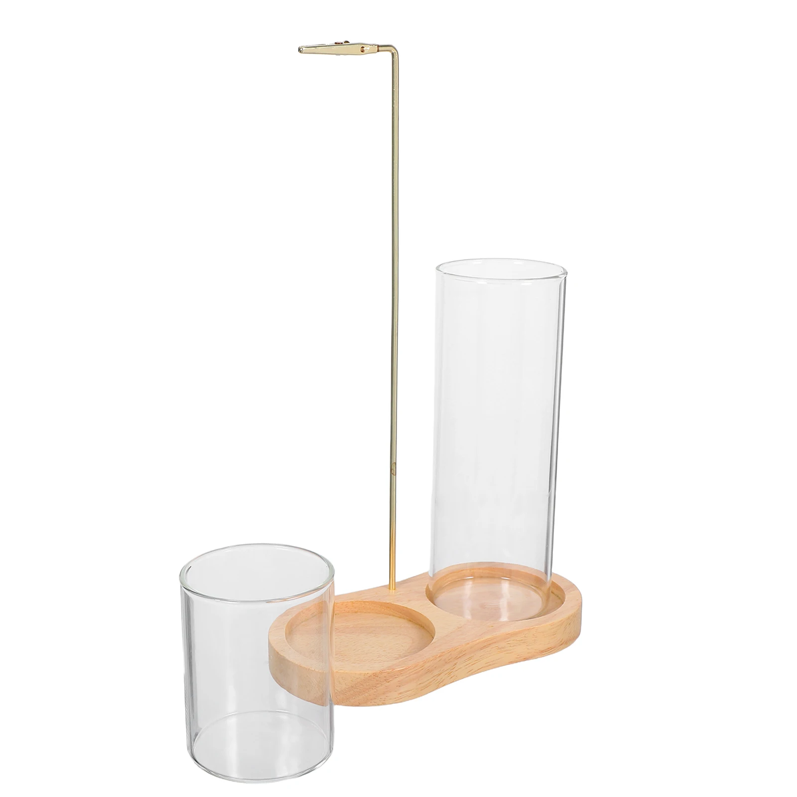 

Natural Wood 8-Shaped Glass Incense Burner Anti-Slip Backflow Holder For Meditation Yoga Spa Charcoal Stick