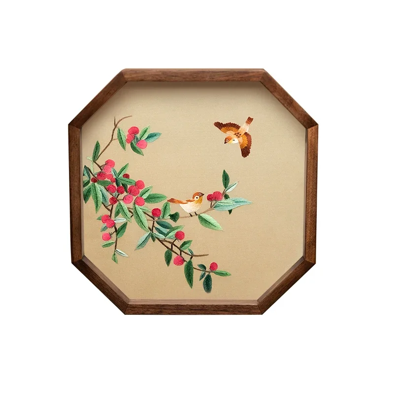 Suzhou embroidery ornament Chinese style, simple national style embroidery double-sided embroidery process, desktop small screen