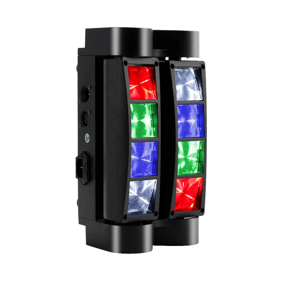 Areyourshop Spider Moving Head Light 80W 8-LED RGBW DMX512 إضاءة المسرح مع شعاع دوار لنادي حفلات ديسكو DJ #1