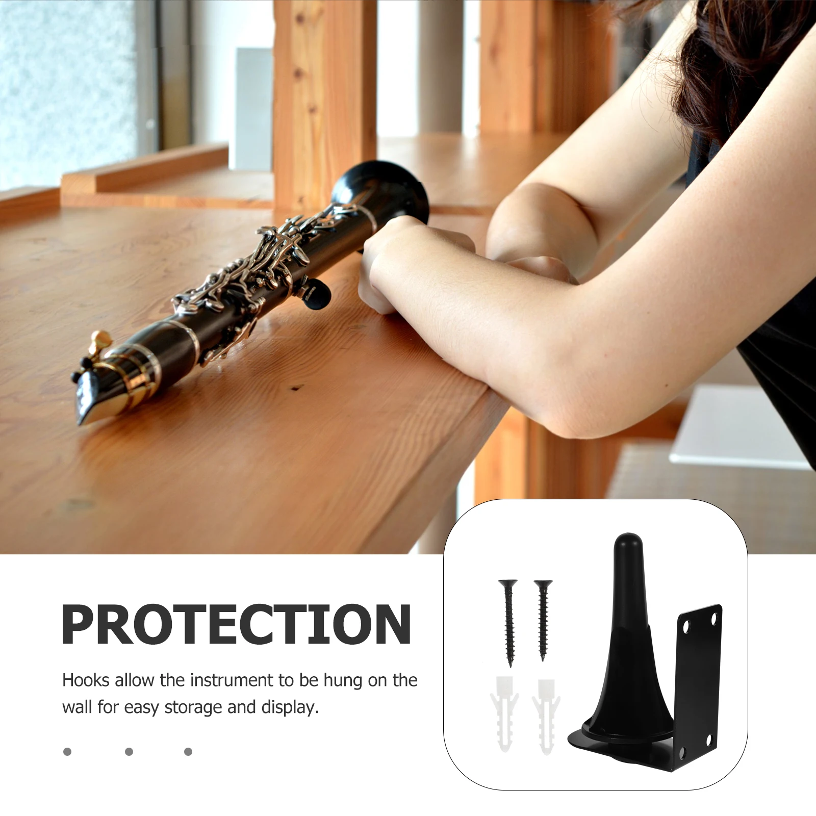 

Wall-mounted Instrument Flute Clarinet Saxophone Holder Durable ABS Metal Storage Storage Bracket For Saxophone Bracket