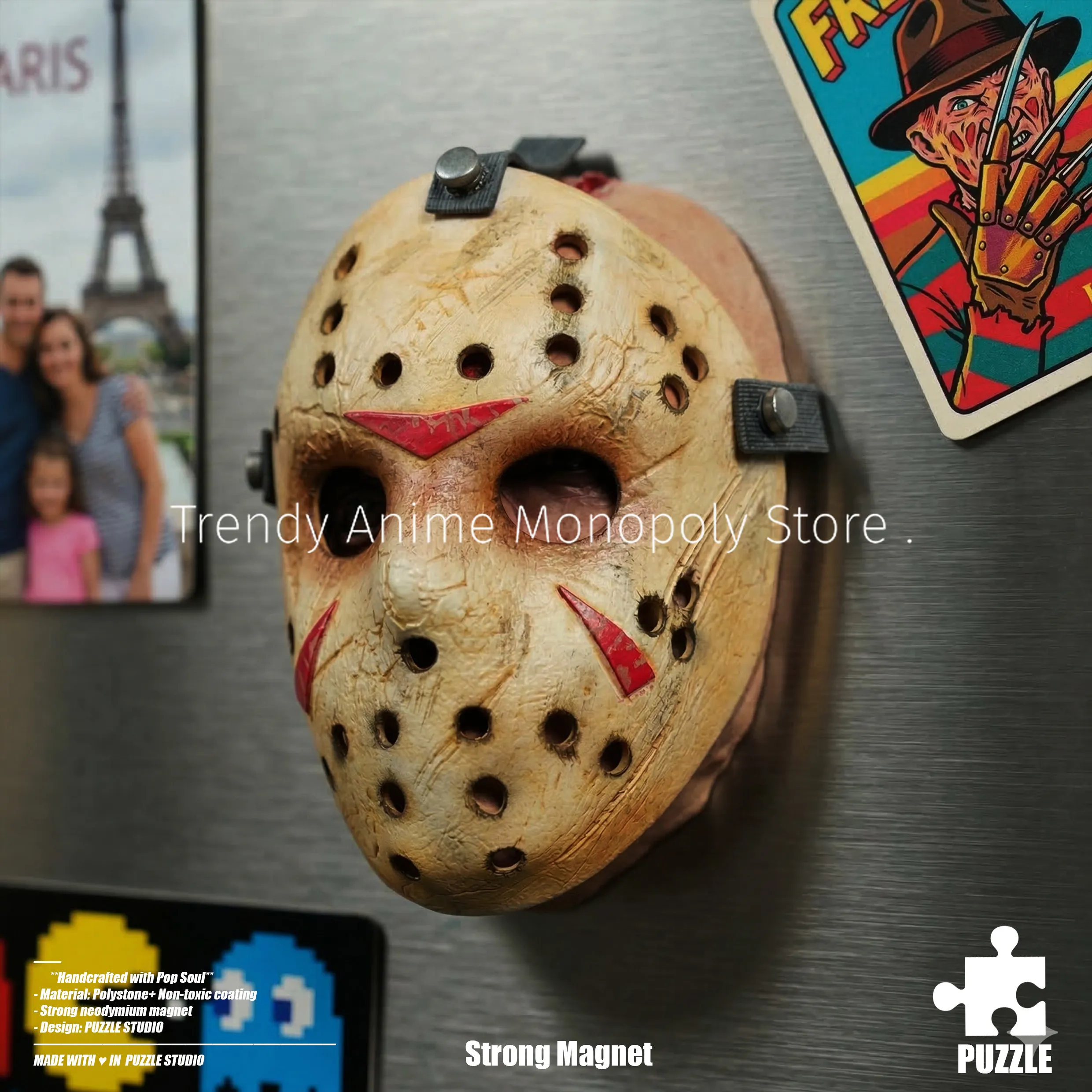 

【SIX Spot】Пластиковая фигурка-магнит на холодильник PUZZLE Number 13 Friday Jason, декоративный элемент