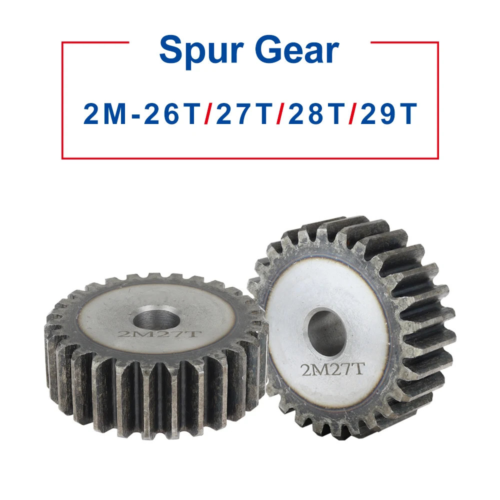 

1 Piece 2M Gear 26/27/28/29 T Process Hole12 mm Gear Wheel Low Carbon Steel Material High Quality pinion gear Total Height 20mm