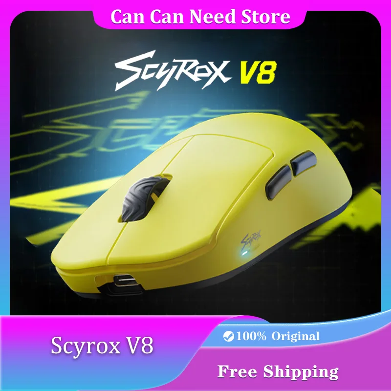 

Scyrox V8 Wireless Mouse 2Mode 8K 36g Ultra Lightweight Low Latency Gaming Mouse Ergonomics E-Sports Gamer Mice Office Accessory