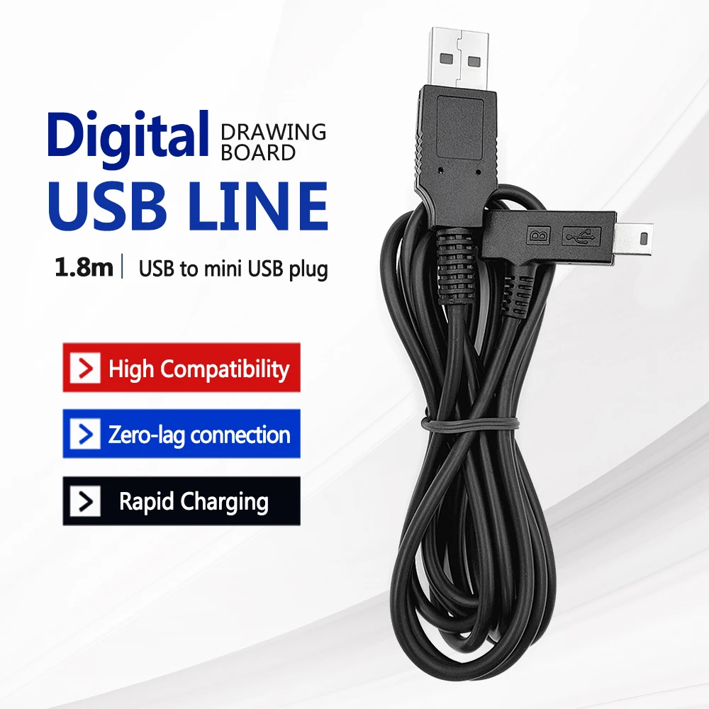 USB-штекер Mini UCB, стабильное соединение, USB-кабель цифровой панели для рисования для Wacom Intuos 4 5 Pro PTK440 640 650 651