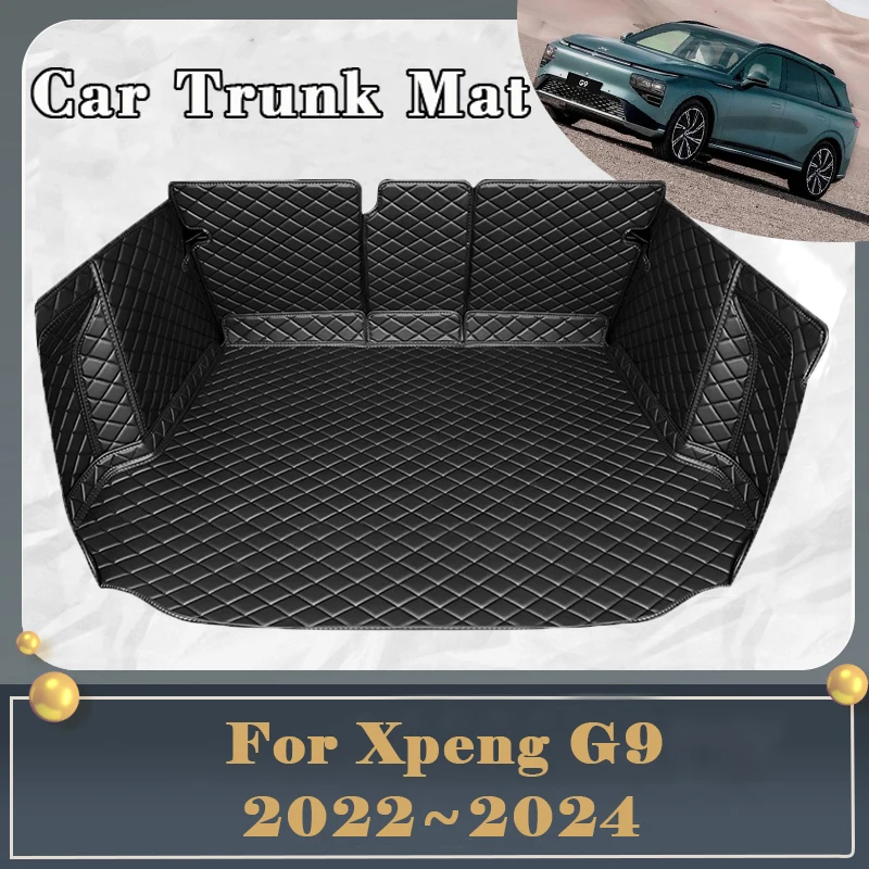 

Car Trunk Mat For Xpeng G9 2022 2023 2024 Dirt-resistant Fully Trunk Mat Luxury Rear Cargo Tray Car Auto Accessories