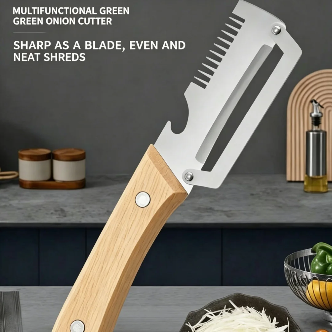 2026 New Paring Knife – Ergonomic Wood Handle Knife – Stainless Steel Vegetable Peeler with Wooden Handle – 2-in-1 Fruit Potato Peeler - Detail 1