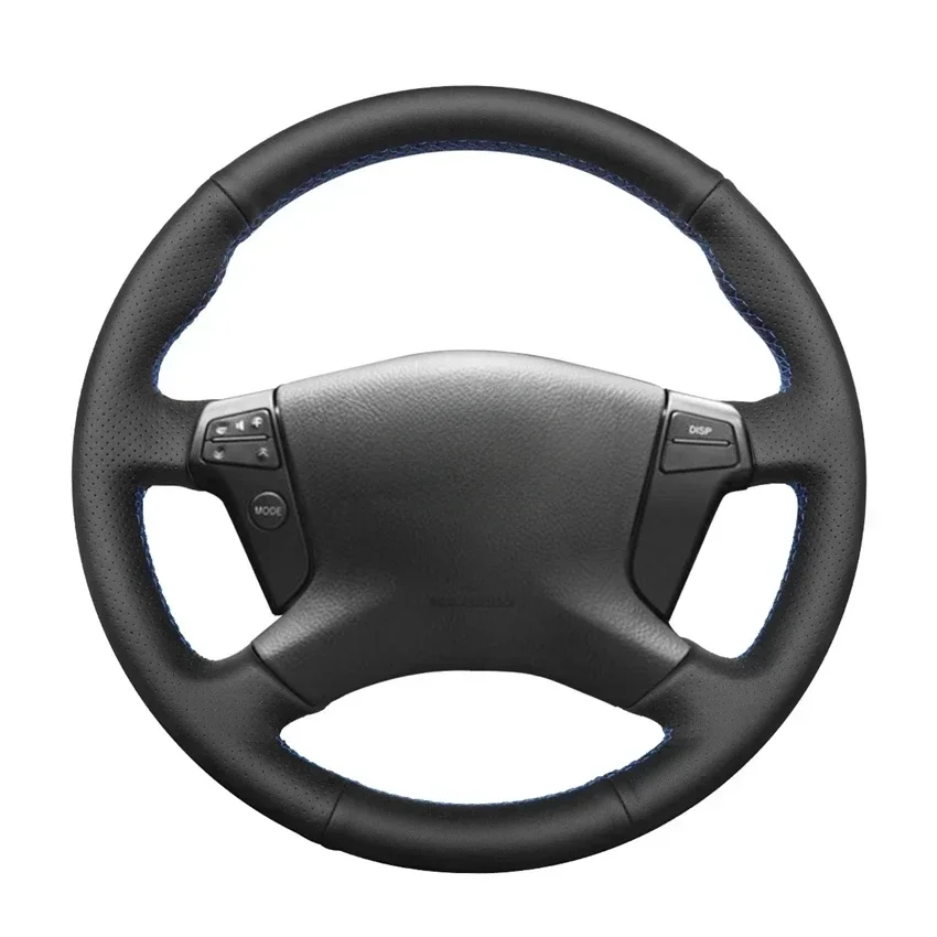 Black Artificial Leather Car Steering Wheel Cover for Toyota Avensis 2003 2004 2005 2006 2007 2008