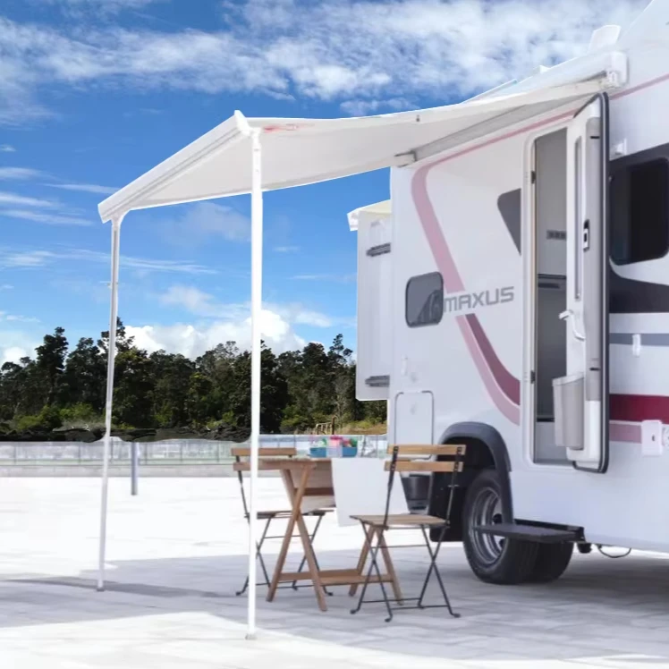 

RV Camping Outdoor Automatic Motorized Retractable Electric Waterproof RV Sun Shade Caravan Cassette Camper Van RV Side Awning