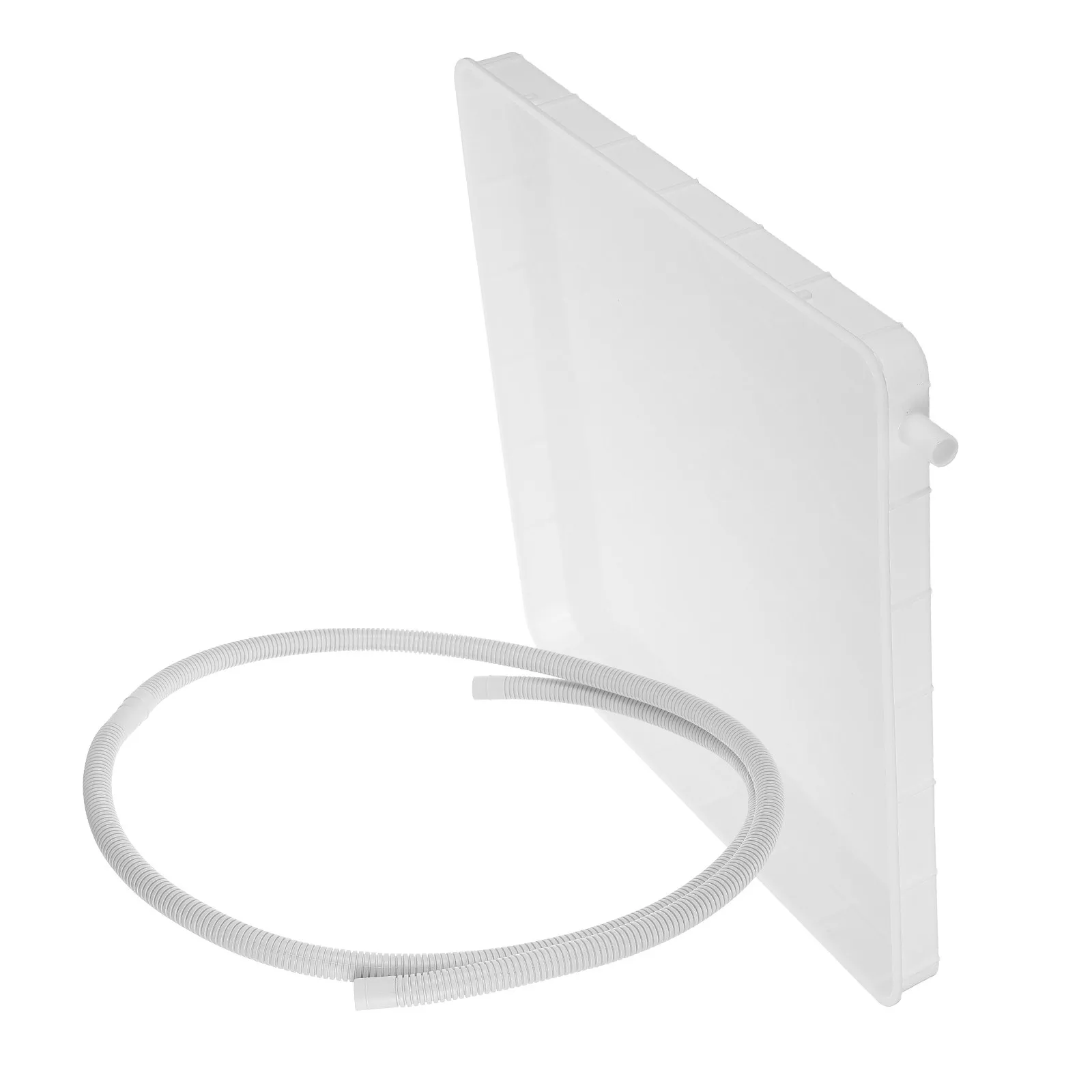 1Set Air Conditioner Drain Pan Plastic Drip Tray 15.75x15.75in Side Drain Hole Wear Resistant for Window Ac Unit Central Air