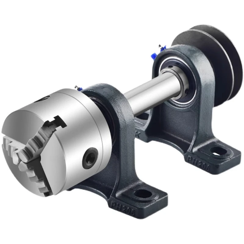 

Self-made woodworking small lathe spindle with flange three-claw four-claw chuck tail seat simple bead machine assembly set