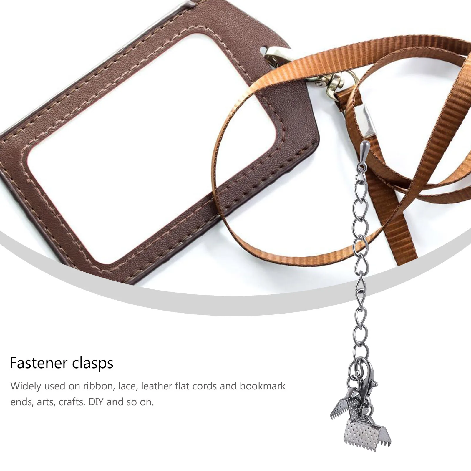 20 pz 10mm piccola goccia d'acqua fermagli per cavi clip a crimpare in ferro per gioielli fai da te creazione di nastri artigianali in pizzo corde piatte segnalibro