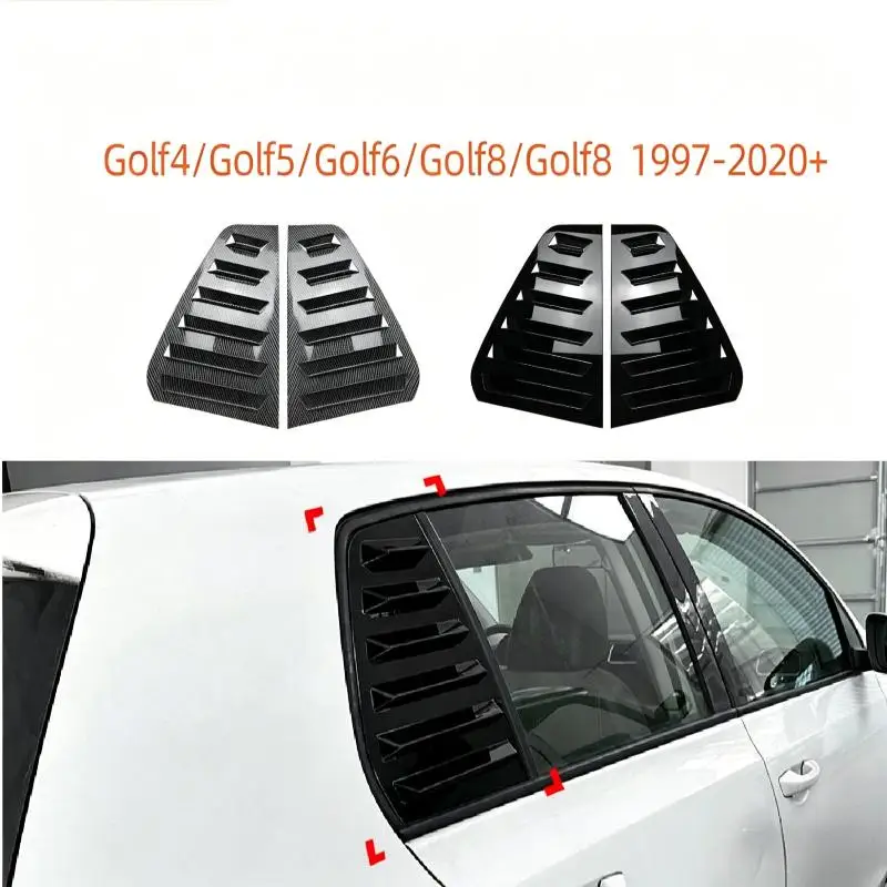 Car Rear Side Vent Quarter Window Louver Shutter: Cover Trim Compatible Golf MK4/5/6/7/8/R Louver