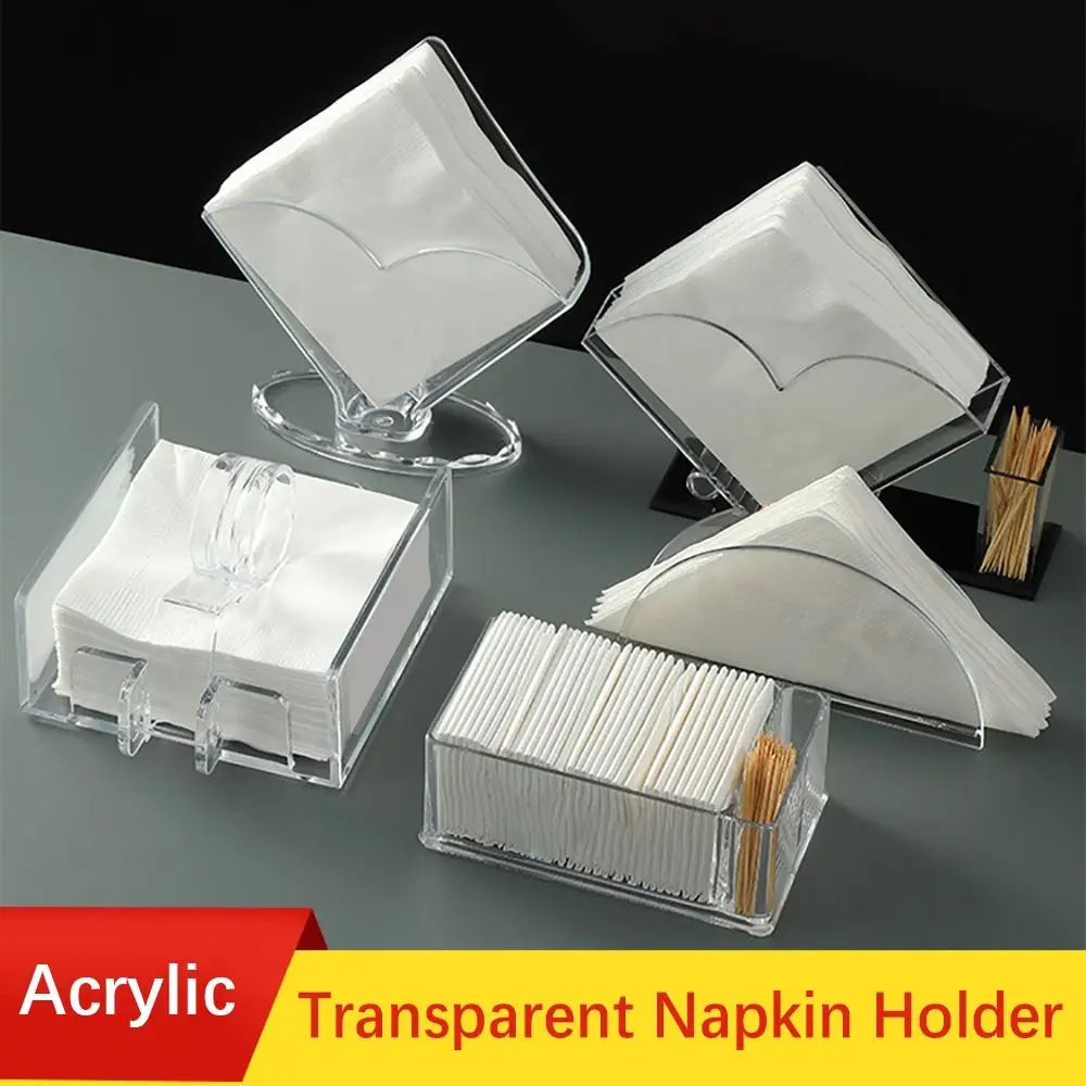 Robuste Acryl-Taschentuchbox für den Schreibtisch, transparente vertikale Papierhandtuchbox, Serviettenhalter, Kantinenbox