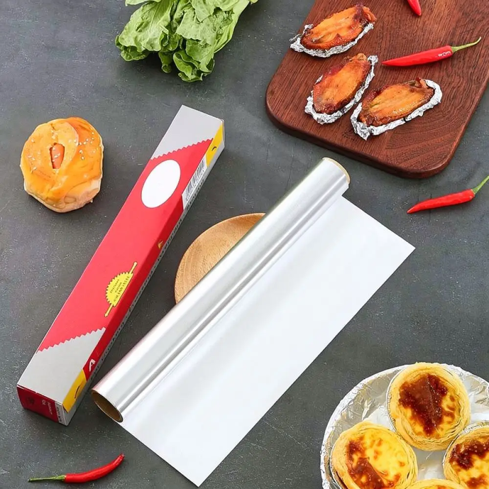 Premium Tin Foil Roll For Baking Cooking Air Fryer Liner Heavy Duty Aluminum Wrap For Outdoor Barbecue Supplies