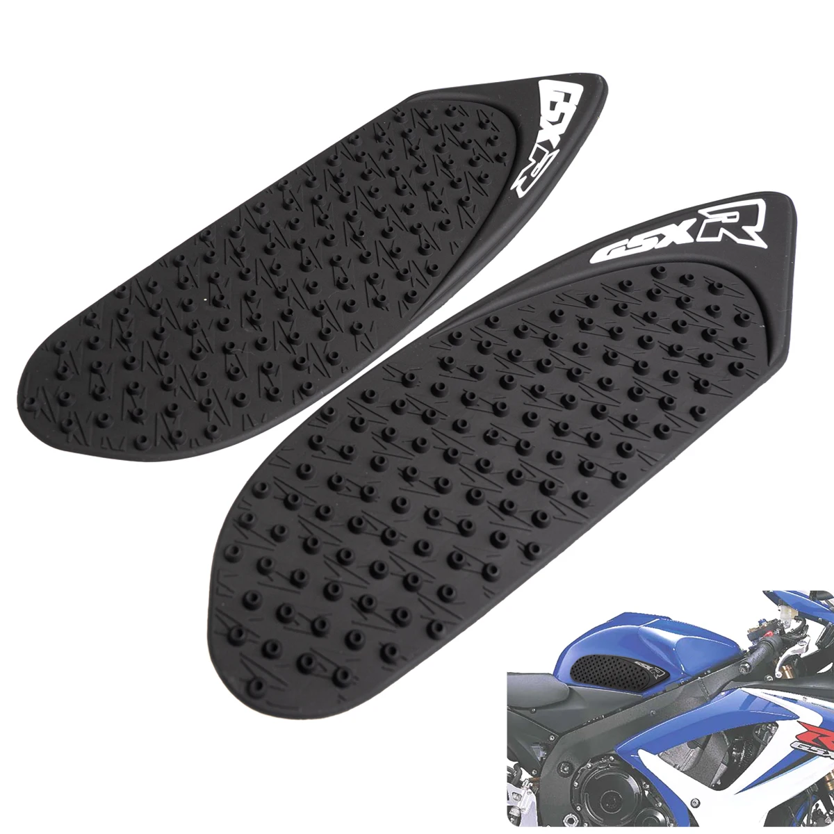 for suzuki GSXR 600 750 2006 2007  K6 K7 Motorcycle Gas Tank Slip Sticker Side Knee Fuel Tank Anti Slip Grip Silicone Pad