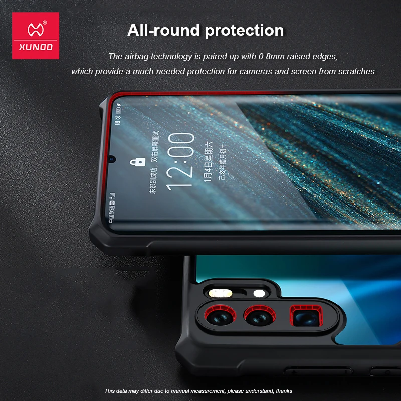Xundd Shockproof Case For Huawei P30 Pro, Protective Bumper Transparent Phone Cover For Huawei P30 P40 P50 Pro Pro+ Case Чехол