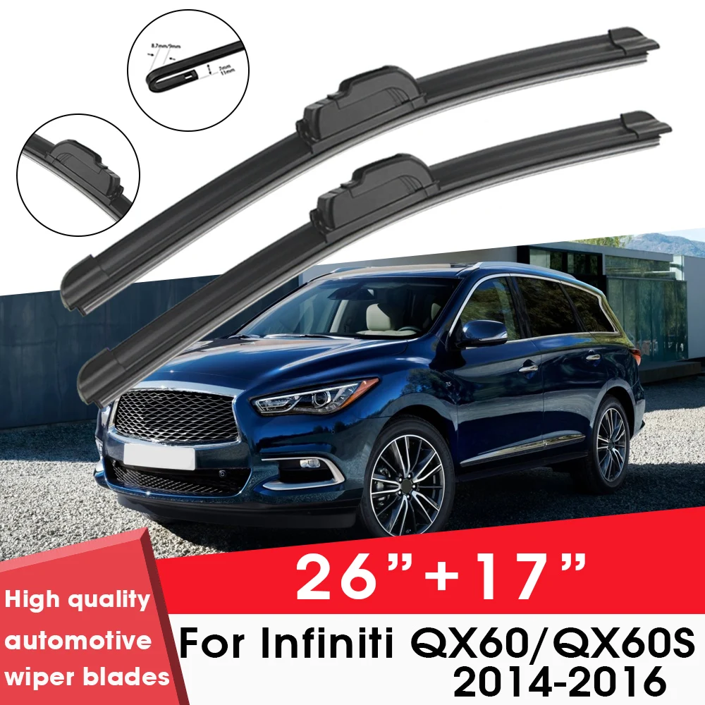 

BEMOST Car Wiper Blades Front Window Windshield Rubber Refill Wiper For Infiniti QX60/QX60S 2014-2016 26"+17" Car Accessories