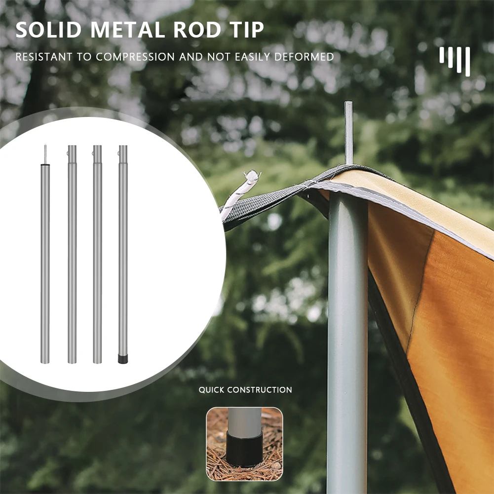 

Beach Shelter Tarp Awning Pole 25mm Outdoor Canopy Pole Wind Resistance Detachable for Backpacking Camping Accessories