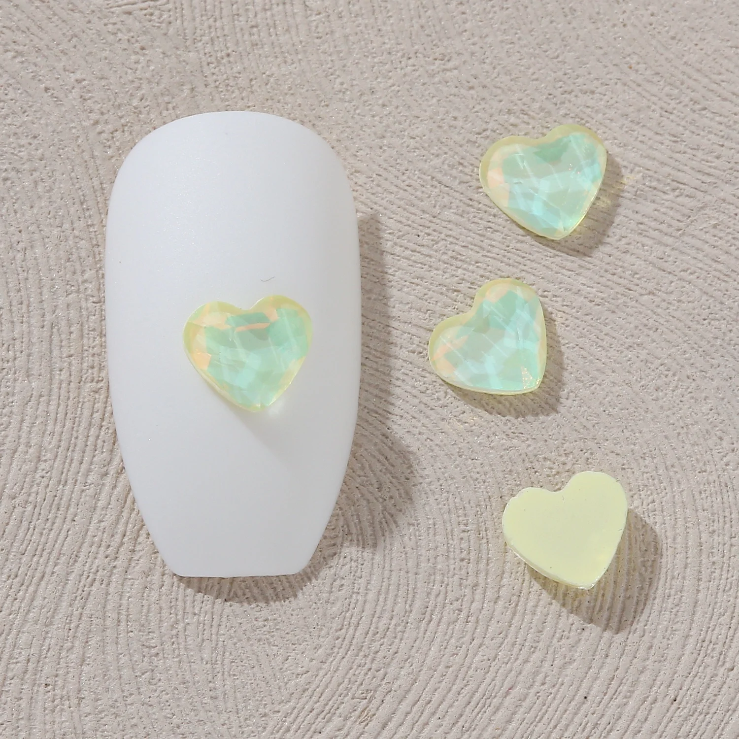Opal Mocha Yellow Mixed-Shaped Boutique Flat bottom Nail Art rhinestones Self-Adhesive Shiny Glass Crystal 3D Nail Decoration